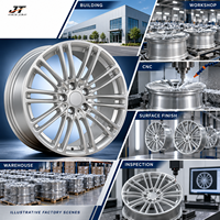Jantes forgées multi-rayons en maille de 18 à 22 pouces, jantes de roue argentées 5x112 5x114.3 Monoblock VIW-233 pour BMW Audi Mercedes-Benz