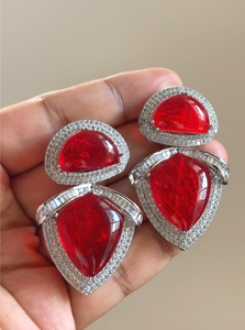 Pendientes Largos con Circonitas Plateadas de Primera Calidad, Estilo Radiante, para Mujer, Ideales para Eventos Nocturnos, Bodas y Fiestas - Product Image 2