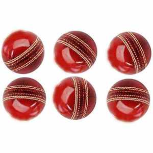 Ballon de cricket professionnel en cuir rouge fait main avec logo personnalisé, pour entraînement et matchs, durable, cousu à la main, pour le sport - Product Image 5