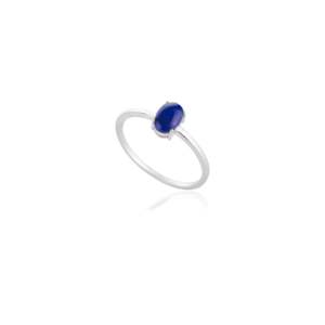 18K Gold Plated <b>Lapis</b> <b>Lazuli</b> & Diamond Geometric Jewelry Set - Product Image 4