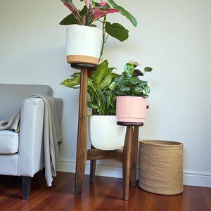 Soporte de Madera Hecho a Mano para Plantas, Soporte de Múltiples Niveles para Macetas de Interior, para Sala de Estar, Balcón y Decoración del Hogar - Product Image 3