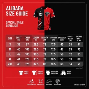 Camiseta de Fútbol Personalizada Roja y Negra, Cuello en V, Manga Corta, Poliéster/Algodón, Estampada, Unisex, para Adultos - Product Image 4