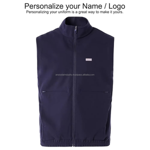 Chaqueta médica para hombre, logotipo personalizado, Spandex/tejido de punto de poliéster, chaleco transpirable, ropa de trabajo profesional de ajuste clásico - Product Image 5