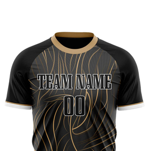 Maillot de football sublimé à prix de gros, impression par sublimation, manches courtes, col rond, polyester doux et léger pour hommes - Product Image 2