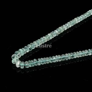 Cuentas de Diamante Azul Natural Facetado en Forma de Rondelle, Piedra de Nacimiento de Marzo, Raro y Exclusivo, Tamaño 5-7 mm, 16 Pulgadas, Marca LUSTRE, Certificado por Terceros - Product Image 2