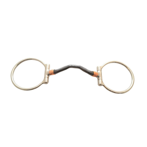 Bocado de caballo de acero inoxidable con anillo suelto, tamaño personalizado, boquilla negra - Product Image 1