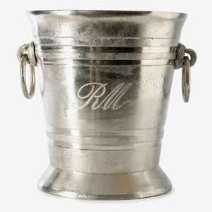 Antique <b>Silver</b> Champagne <b>Ice</b> <b>Bucket</b> 4 Litre Wine Cooler Pail with Ring Handles for Home Bar Party Table Decor - Product Image 4