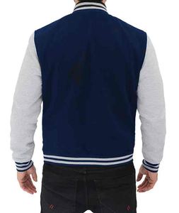 Chaqueta Varsity Premium Personalizada para Hombre, Chaqueta de Invierno con Bordado Chenille, Chaqueta de Béisbol con Letras, Chaqueta de Lana con Mangas de Cuero - Product Image 6