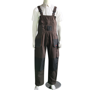 OEM High Visibility Work Bib Pants Protective PE Woven Cotton Overall Bib with Heavy Reflective Split for Workers' Safety Gear - Product Image 3