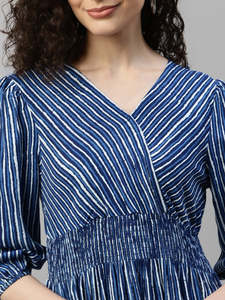 Vestido Maxi de Rayón a Rayas para Mujer, Estilo Ajustado y Evase, Festivo, Elegante, Casual, Moderno, Vestido Largo de Una Pieza para Mujer - Product Image 6
