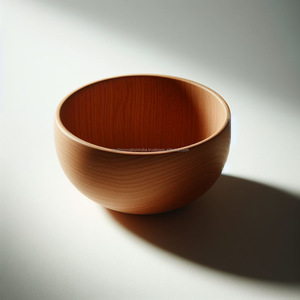 Ensaladera de madera de acacia rústica al por mayor bandeja de fruta decorativa desechable para el almuerzo o fiesta cuenco de madera de calidad para Decoración - Product Image 3