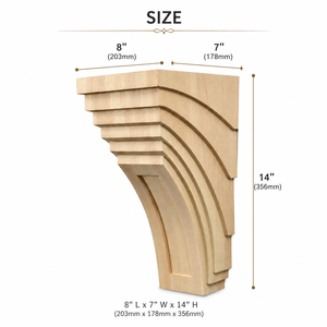 Solid Wood Corbel Carved Wooden Bracket Decorative Support for Wall Shelf Window Doorway Architectural Home Decoration - Product Image 2