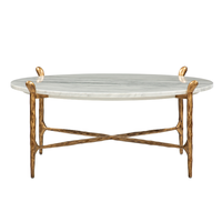 Table basse ronde en marbre de conception personnalisée artisanale vietnamienne, provenant d'un fabricant vietnamien
