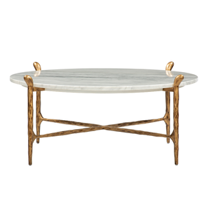 Mesa de Centro Redonda de Diseño Personalizado, Estilo Vietnamita, con Tapa de Mármol, de Fabricante Vietnamita - Product Image 2