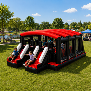 Circuito de Obstáculos Inflable 5K, Circuito de Desafío Inflable Comercial, <span class=keywords><strong>Parque</strong></span> <span class=keywords><strong>Infantil</strong></span> Inflable <span class=keywords><strong>Gigante</strong></span> para Niños y Adultos, Alquiler para Eventos - Product Image 6