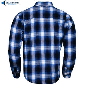 Chemise de moto en flanelle personnalisée, 100% coton, coupe-vent, avec protection CE, pour veste de sécurité doublée pour motards - Product Image 2
