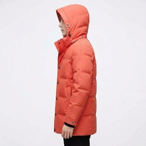 Chaqueta Larga Acolchada con Capucha para Hombre, Ropa de Invierno Cálida, Cierre Frontal con Cremallera, Ropa Personalizada con Etiqueta Privada - Product Image 2