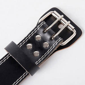 Ceinture de musculation réglable en cuir véritable pour la protection de la taille, ceinture de musculation en cuir personnalisée pour la salle de sport - Product Image 2
