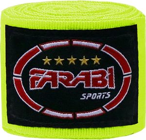 Bandages de boxe Farabi Sports en polyester et coton élastique, antidérapants, pour le soutien du poignet, entraînement de kickboxing et de Muay Thai, équipement de protection - Product Image 1
