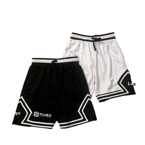 Pantalones cortos informales de secado rápido para hombre de alta calidad, malla impresa con logotipo personalizado y malla transpirable sólida, estilo deportivo - Product Image 1