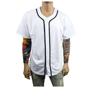 Maillot de baseball pour homme, bleu et rouge, col en V, manches courtes, tissu respirant en polyester, vêtement de sport de haute qualité - Product Image 6