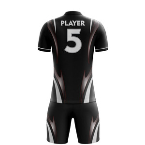 Custom Men's Volleyball Jersey <b>Set</b> Black White Sublimation Print Breathable Polyester Adult Size - Product Image 6
