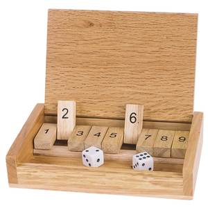 Juego de Mesa Shut the Box de Madera con Diseño Fabuloso, Fichas Numeradas y Diseño Minimalista, Fieltro Marrón, Juego Familiar - Product Image 5