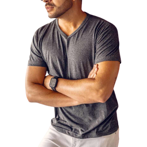 Men's <b>White</b> Short Sleeve O-Neck T-Shirt Slim Fit Casual Knitted 100% Cotton Jersey Solid Color <b>Plain</b> Dyed - Product Image 6