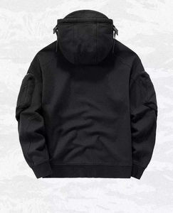 Sweat à capuche d'hiver pour homme, style urbain moderne, inspiré de la ville, style streetwear contemporain, 100% polyester - Product Image 2