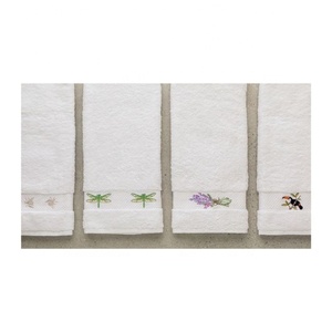 Nordic Cleaning Pure Organic Embroidered Cotton GOTS Certificate Standard Size Wholesale Personalized <b>Kitchen</b> Towels From India - Product Image 6