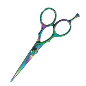 Ciseaux de coiffure professionnels en titane arc-en-ciel, acier inoxydable, fabrication au Pakistan. - Product Image 3
