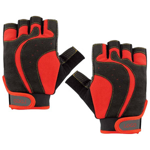 Half <b>Finger</b> Fitness Gloves Black Pink Adjustable Wrist <b>Strap</b> Breathable Non Slip Gym Weight Lifting Workout Hand Wear - Product Image 5