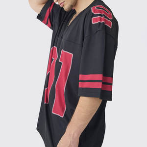 Uniformes de Fútbol Americano Unisex Personalizados con Logotipo, Transpirables, Tallas Grandes, Manga Corta, Verano, Alta Calidad, 100% Poliéster - Product Image 1