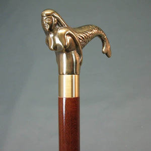 Classic brass top wooden <b>walking</b> cane for luxury fashion support and gentleman daily <b>walking</b> aid - Product Image 2