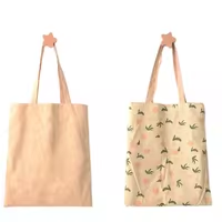 Customized <b>Printed</b> Cotton Canvas Zipper Tote Bag Reusable Fashion Woven Shopping Bag with Logo Wholesale Best Price - Product Image 3