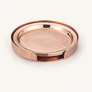 Ensemble de sous-verres en cuivre au design classique, sous-verres décoratifs pour tasses à café, verres à vin, restaurant, hôtel, bar, salle à manger - Product Image 2
