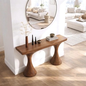 Handmade Rectangular Wooden <b>Console</b> <b>Table</b> for Apartment Living Room Dining Home Office Decor Versatile Furniture for Home Use - Product Image 5