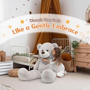 Orsacchiotto Gigante Classico Grigio di 4 Piedi (47 Pollici), Peluche Perfetto per Fidanzate, Bambini e Decorazioni - Product Image 3