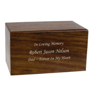 Urne funéraire artisanale en bois massif naturel - Cercueil en bois pour cendres humaines grande capacité pour maison funéraire - Vente en gros - Product Image 1