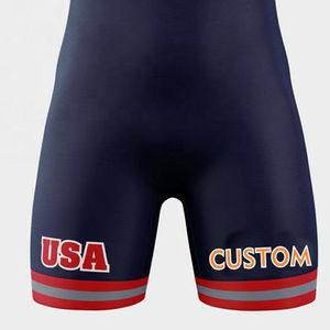 High Quality Wrestling Singlets Custom Logo Compression Wrestling Uniforms for Training Competition Matches - Product Image 3