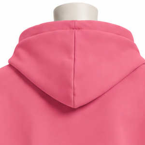 เสื้อฮู้ดสีชมพูกุหลาบสองชั้น สไตล์วินเทจ ทรงโอเวอร์ไซส์ แขนยาว แบบสวม สตรีทแวร์ลำลอง ทรงหลวม - Product Image 4