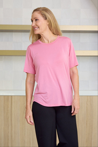Camiseta de Algodón Personalizada para Mujer, Cuello Redondo Informal, Básica, Manga Corta, Corte Regular - Product Image 2