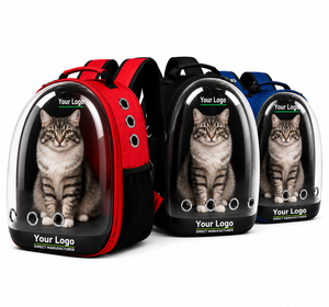 Breathable Lightweight Adjustable Zipper Transparent Outdoor Polyester Astrolite Cat Backpack | OEM ODM | Custom Branding Logo | - Product Image 1