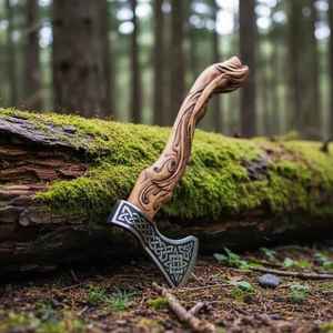 Tomahawk Viking Raven DIY, fabrication artisanale industrielle, manche en bois de rose, lame en acier au carbone, camping, chasse, multi-usages, personnalisable - Product Image 6