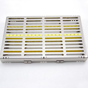 Caja de esterilización dental manual de acero inoxidable autoclavable, soporte de malla para instrumentos médicos - Product Image 6