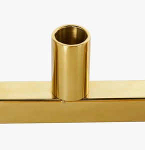 Elegant Gold <b>Iron</b> <b>7</b>-Candle Candelabra Rectangular Design Handmade Eco-Friendly Home Decoration Holder - Product Image 5