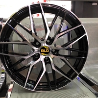 Rines de Aleación de Aluminio para Autos BLD, Acabado Negro Mecanizado, 14 15 16 17 Pulgadas, 5x100 5x114.3, 840li 735li 740li 630 540 530