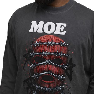 T-shirts pour hommes à manches longues, coupe ample, col rond, style hip-hop, imprimés en relief, streetwear, marque privée, personnalisation OEM - Product Image 3