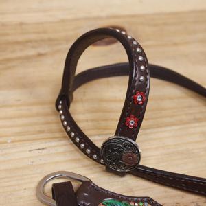 Nouvel arrivage : Ensemble de têtière et de peitorale western pour cheval, équipement western de haute qualité en nylon - Product Image 4