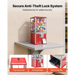 21-Inch Gumball Machine 25-Cent <b>Candy</b> Vending Dispenser for Shopping Malls & Supermarkets for AMU - Product Image 6